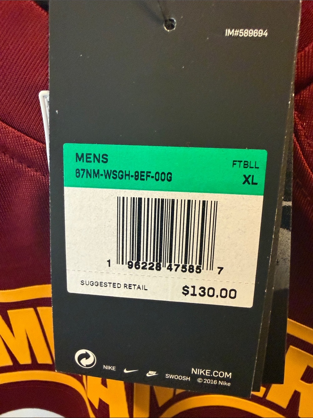 Nike Washington Commanders Burgundy & Gold Jersey - Men's - Picture 3 of 6